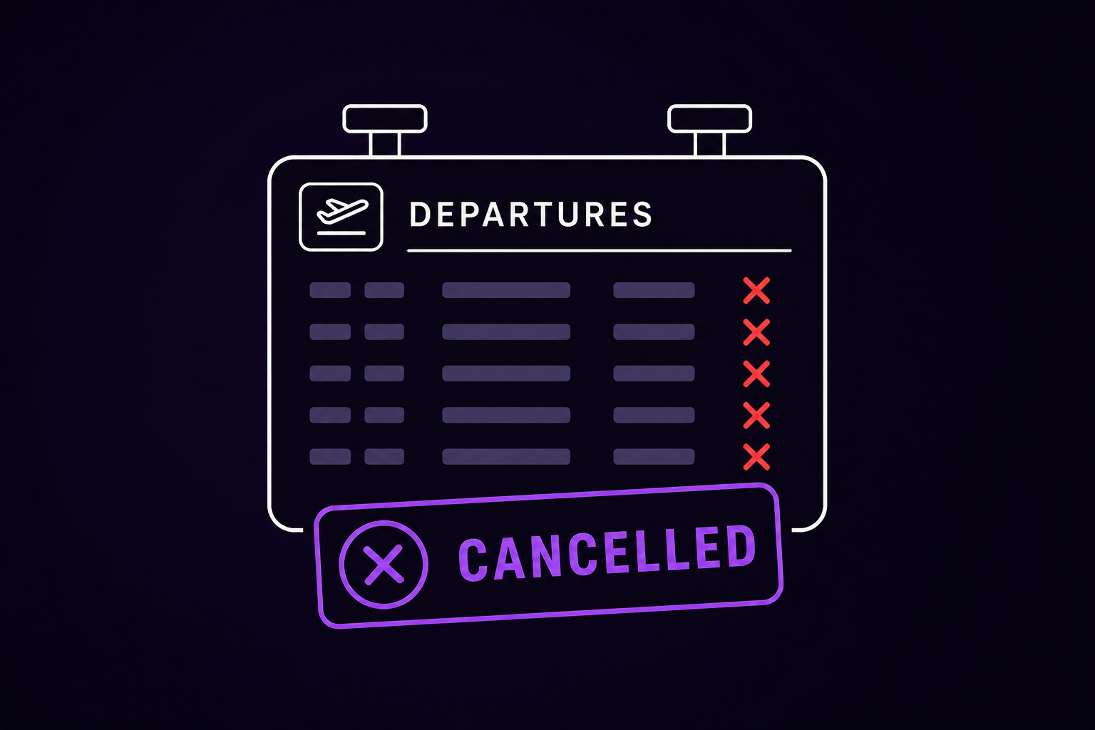 Cancelled without warning. We handle the claim.