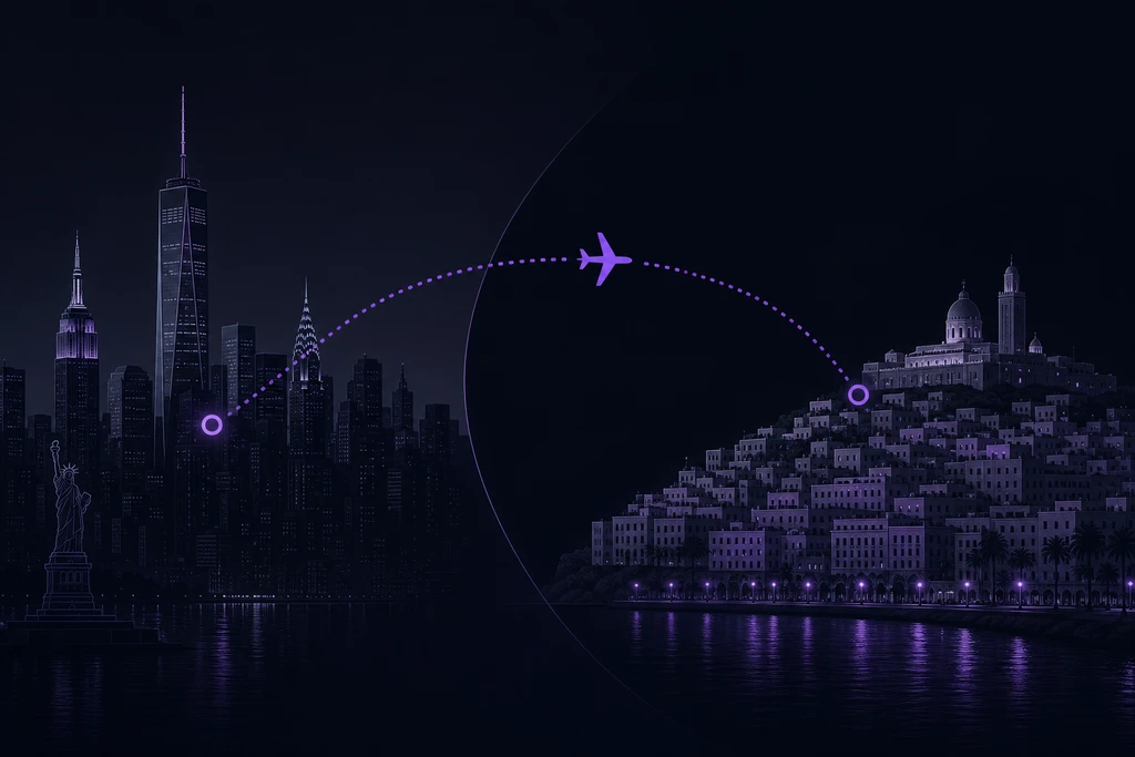 Long-haul flight delay at an international airport